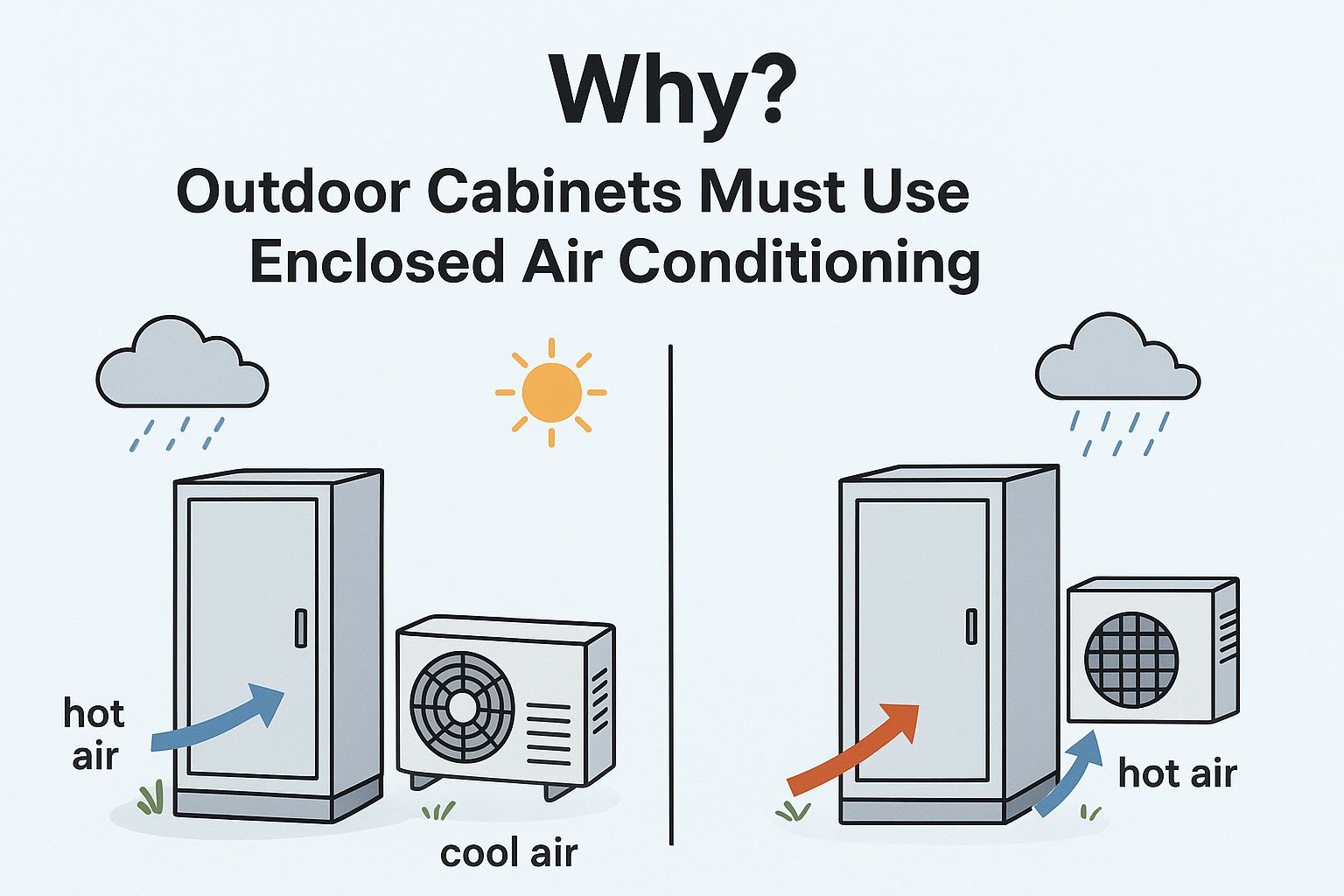 Why Outdoor Cabinets Must Use Enclosed Air Conditioning?